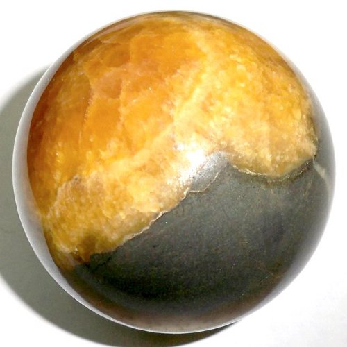 Yellow calcite sphere