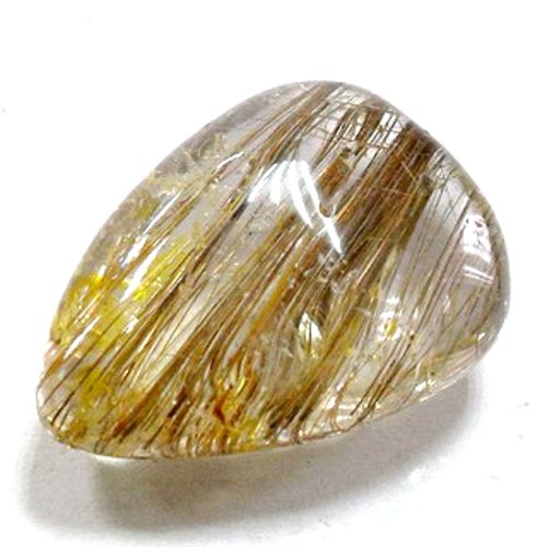 Rutilated quartz cabochon