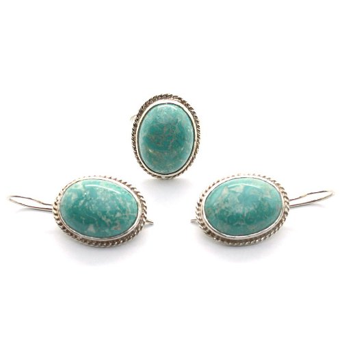 Turquoise ring and earrings