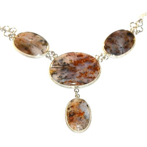 Dendritic agate necklace