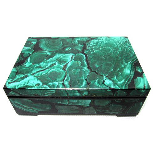 Malachite jewelry box