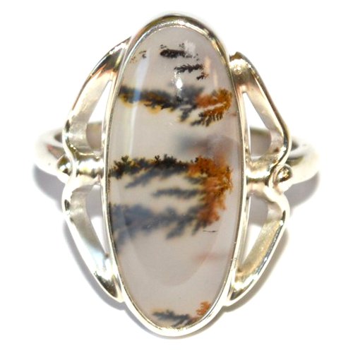 Dendritic agate ring