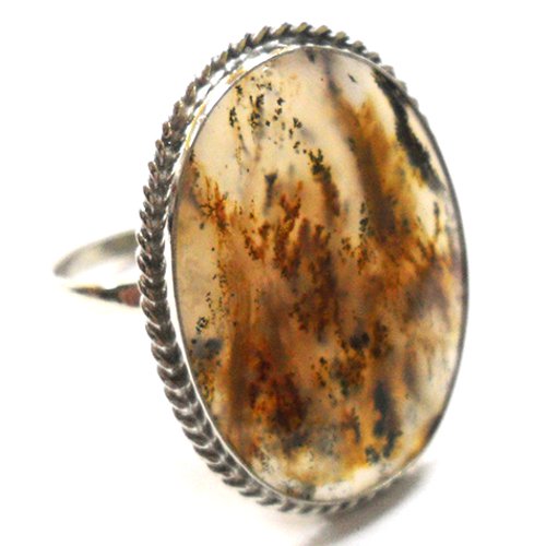 Dendritic agate ring