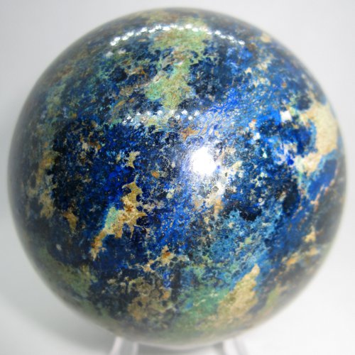 Azurite and malachite sphere