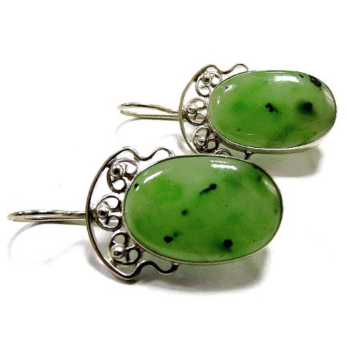 Nephrite earrings