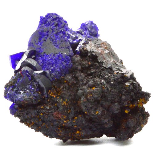 Azurite crystals