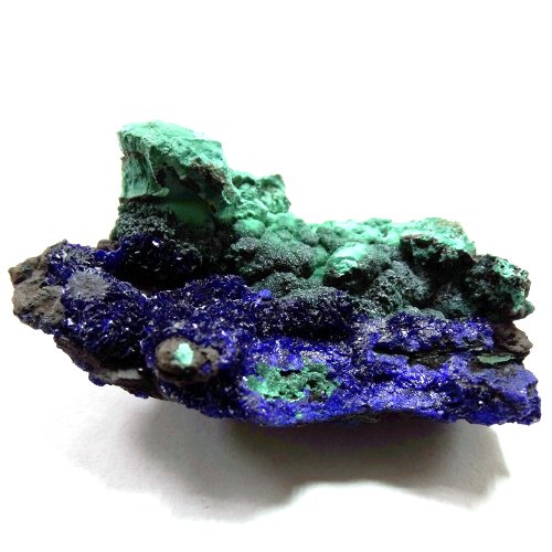 Azurite and malachite specimen