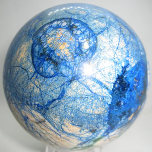 Azurite and malachite sphere
