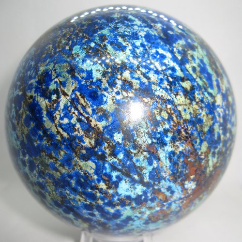 Azurite and malachite sphere