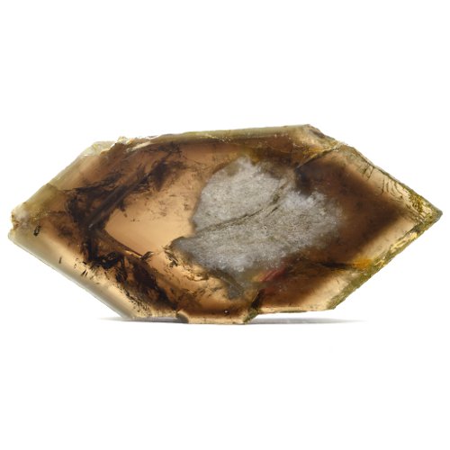 Smoky quartz slice